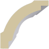 Tyrone Smooth Crown Moulding - 1 1/2"H x 1 1/2"P x 2 1/4"F x 94 1/2"L