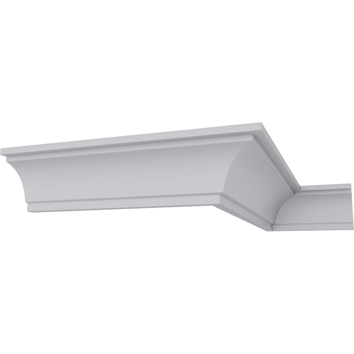 Tyrone Smooth Crown Moulding - 1 1/2"H x 1 1/2"P x 2 1/4"F x 94 1/2"L