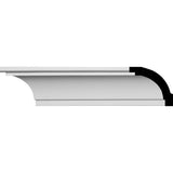 Tyrone Smooth Crown Moulding - 1 1/2"H x 1 1/2"P x 2 1/4"F x 94 1/2"L