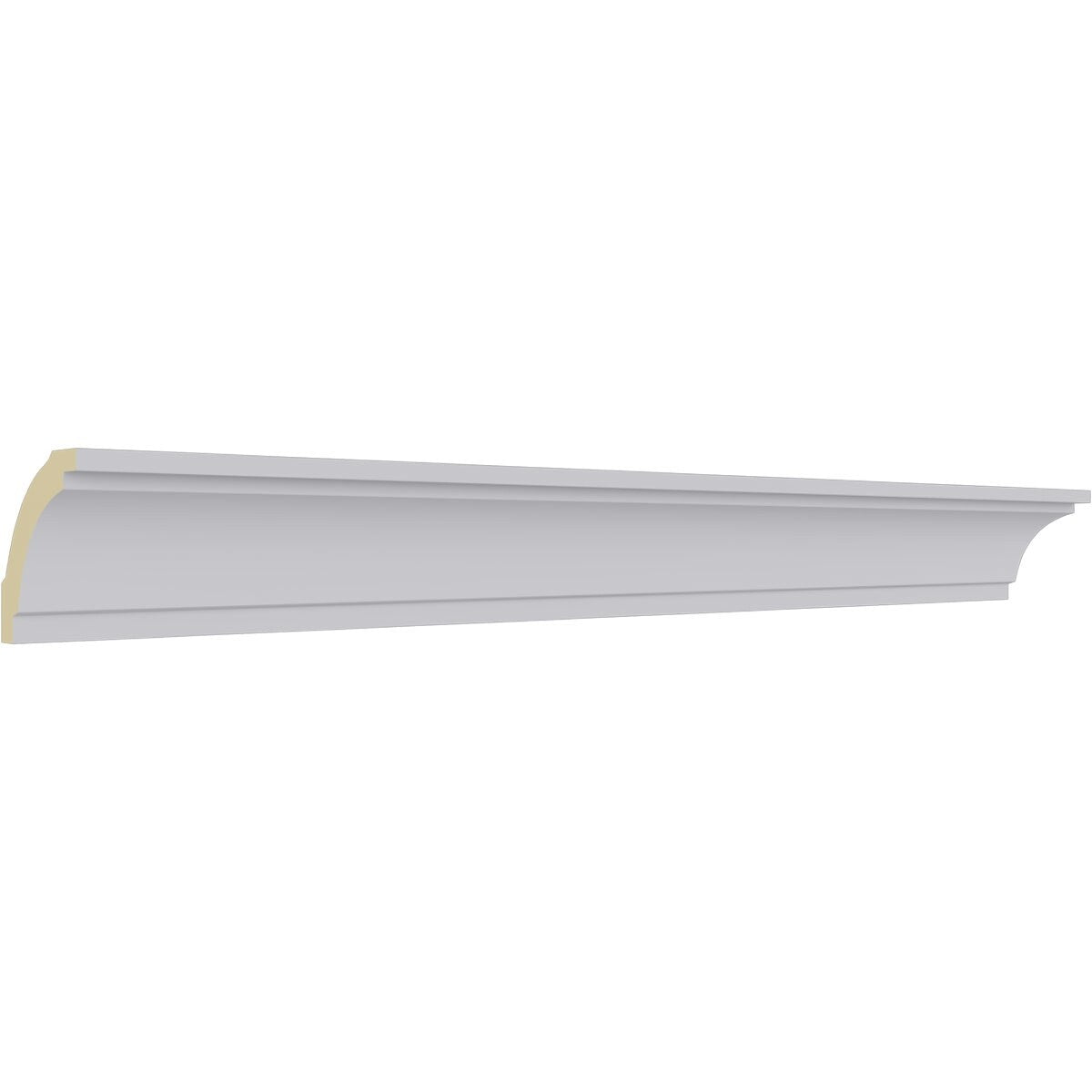 Tyrone Smooth Crown Moulding - 1 1/2"H x 1 1/2"P x 2 1/4"F x 94 1/2"L