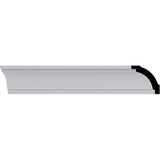 Tyrone Smooth Crown Moulding - 1 1/2"H x 1 1/2"P x 2 1/4"F x 94 1/2"L