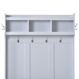 Multifunctional Hall Tree with 6 Hooks and Storage