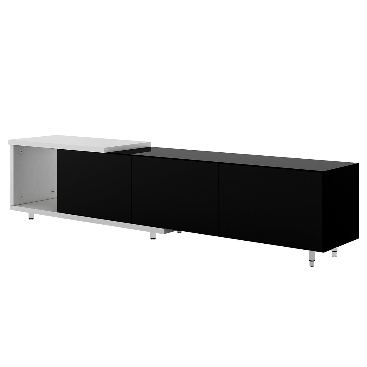 Modern Lacquered Front TV Stand Media Center Storage Cabinet - 14.20 x 84.60 x 19.70
