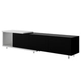 Modern Lacquered Front TV Stand Media Center Storage Cabinet - 14.20 x 84.60 x 19.70