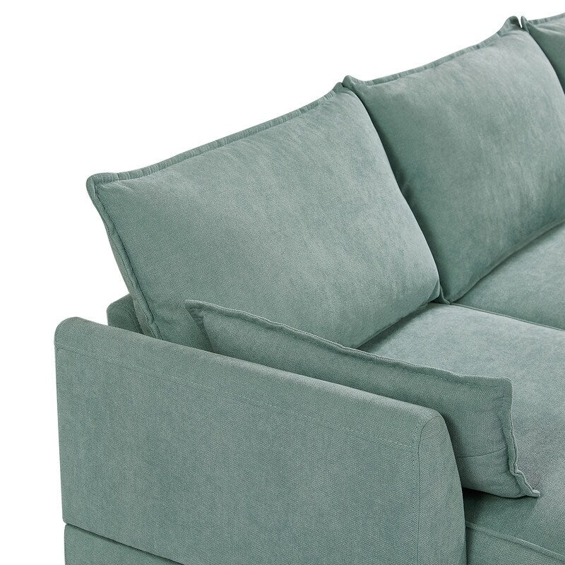 U-Shape Convertible Storage Seat Modular Sectional Sofa with Reversible Chais