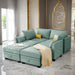 U-Shape Convertible Storage Seat Modular Sectional Sofa with Reversible Chais