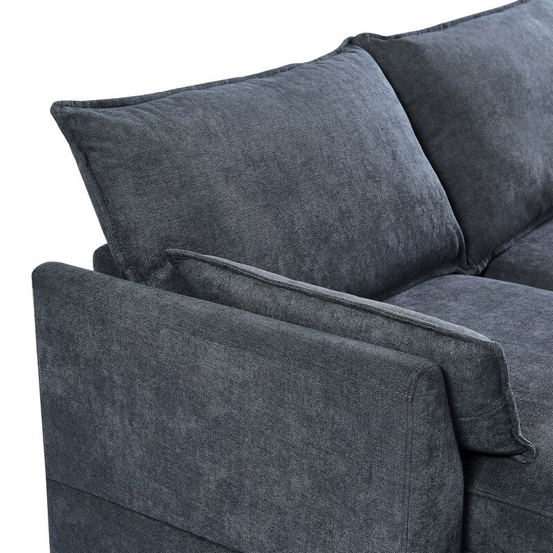 U-Shape Convertible Storage Seat Modular Sectional Sofa with Reversible Chais