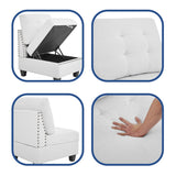 U Shape Modular Sectional Sofa w/ Four Single Chair and Two Corner