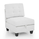 U Shape Modular Sectional Sofa w/ Four Single Chair and Two Corner
