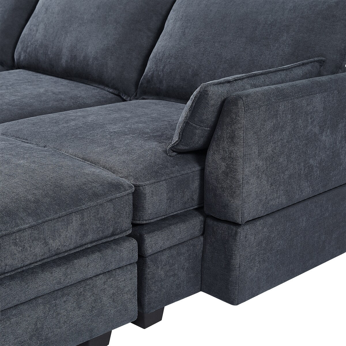 U-Shape Sectional Sofa Sets Storage Seat Sofa Bed with Chaise