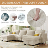 U-Shape Sectional Sofa Sets Storage Seat Sofa Bed with Chaise