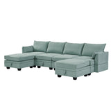 U-Shape Sectional Sofa Sets Storage Seat Sofa Bed with Chaise
