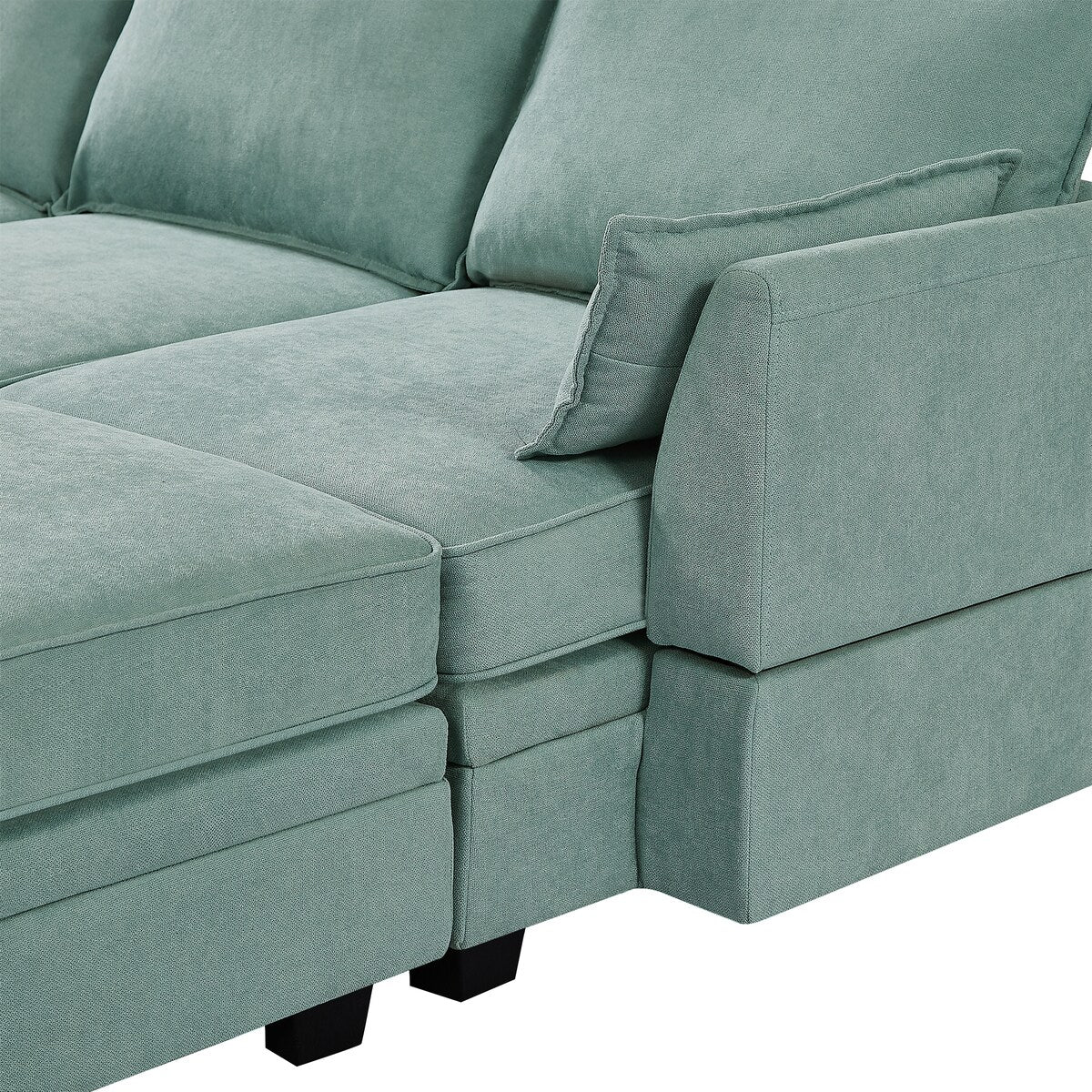 U-Shape Sectional Sofa Sets Storage Seat Sofa Bed with Chaise