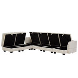 U-Shape Sectional Sofa Sets Storage Seat Sofa Bed with Chaise