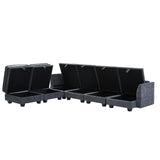U-Shape Sectional Sofa Sets Storage Seat Sofa Bed with Chaise