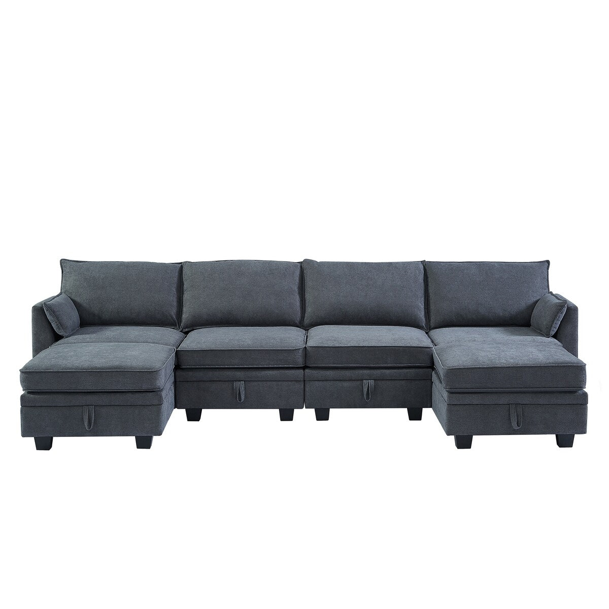U-Shape Sectional Sofa Sets Storage Seat Sofa Bed with Chaise