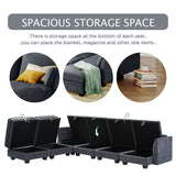 U-Shape Sectional Sofa Sets Storage Seat Sofa Bed with Chaise