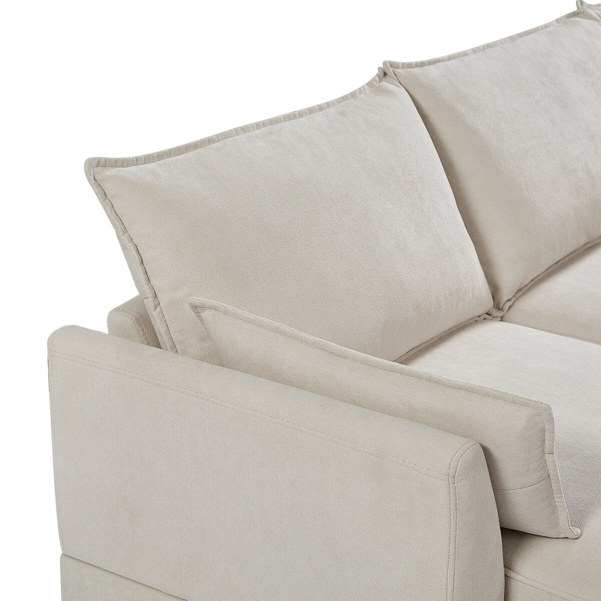 U-Shape Sectional Sofa Sets Storage Seat Sofa Bed with Chaise