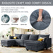 U-Shape Sectional Sofa Sets Storage Seat Sofa Bed with Chaise