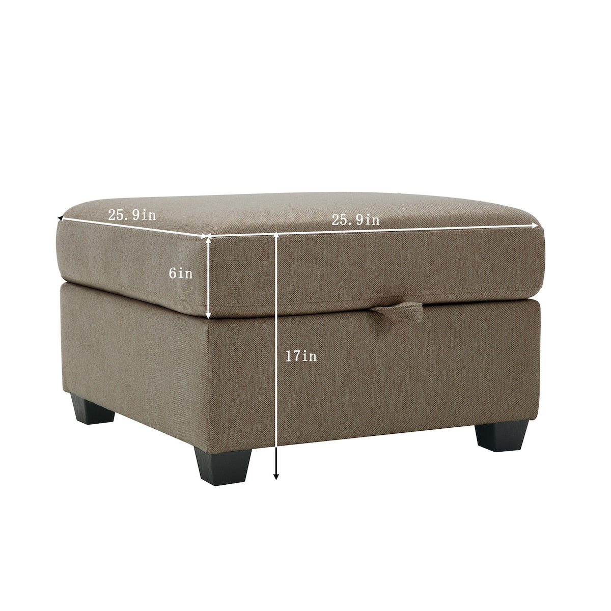 U Shaped Sectional Sofa Couch with Storage Ottoman Corner Couch