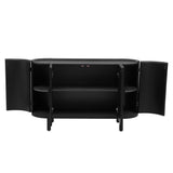 U-Style Curved Design Light Luxury Sideboard With Adjustable Shelves - 16.50 x 47.80 x 30.00