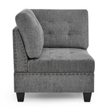 U shape Modular Sectional Sofa, DIY Combination, Includes Storage Space, Seven Single Chair, Four Corner and One Ottoman