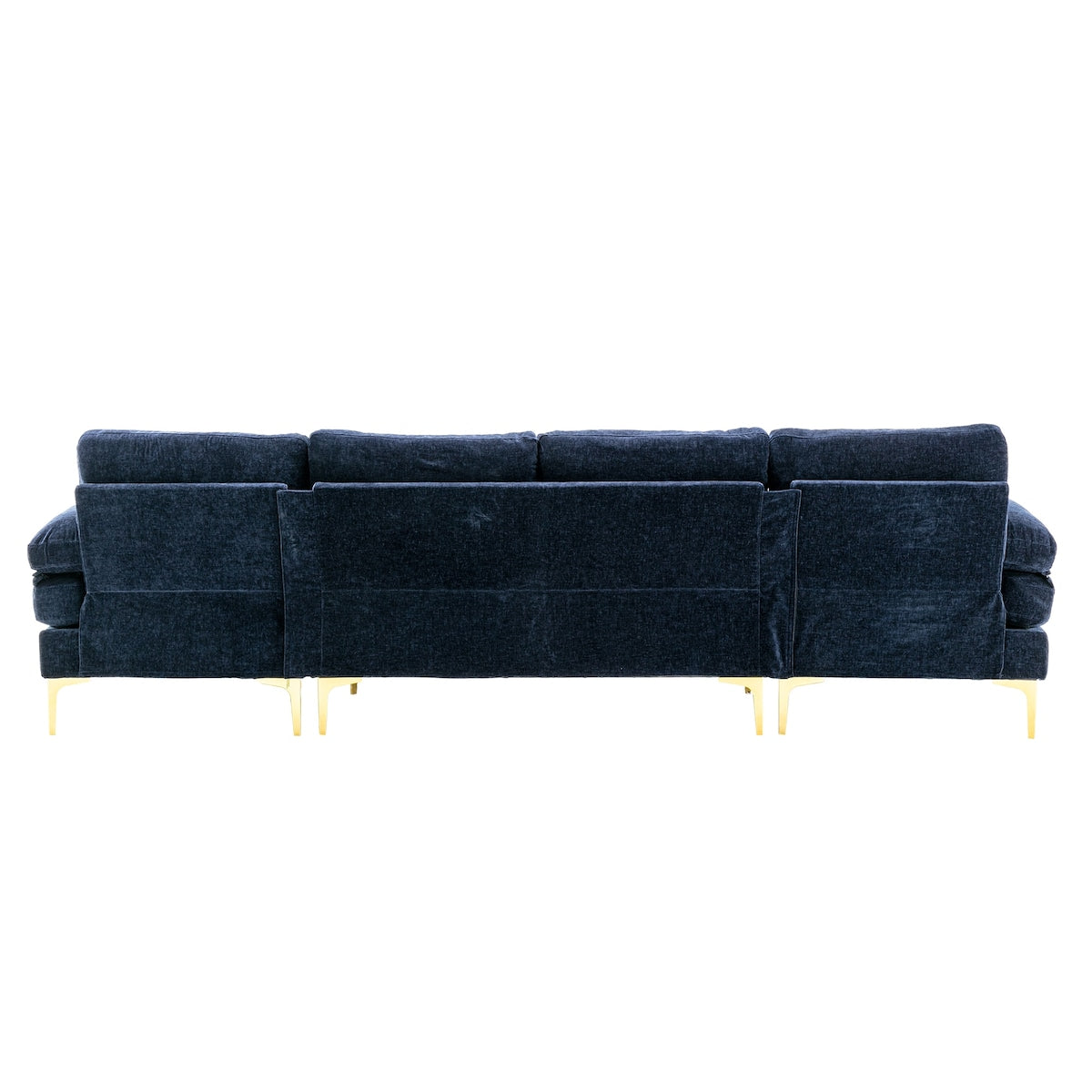 U-shape Sectional Sofa Chenille Upholstered 4 Seater Sofa Chaise Lounge Couch