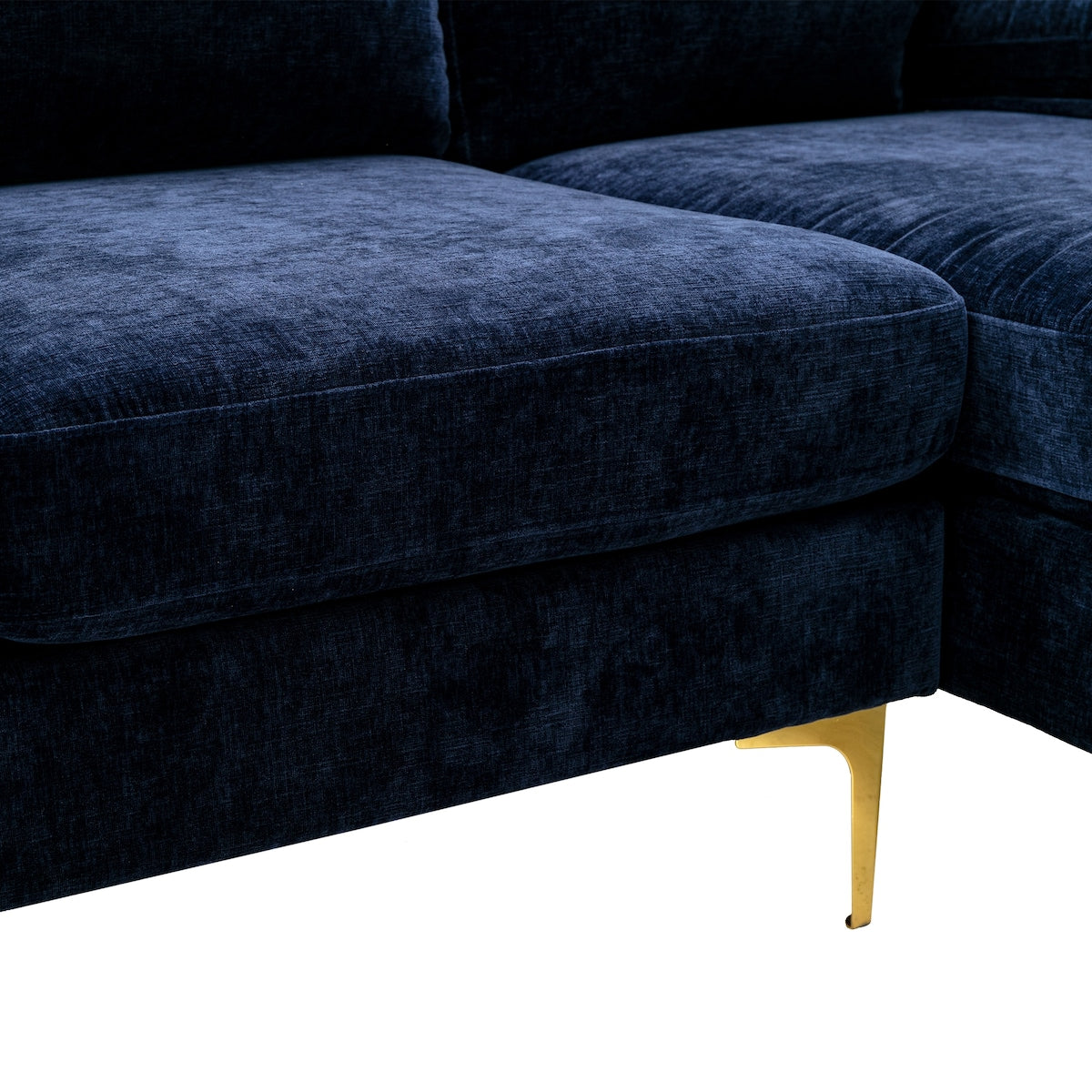 U-shape Sectional Sofa Chenille Upholstered 4 Seater Sofa Chaise Lounge Couch