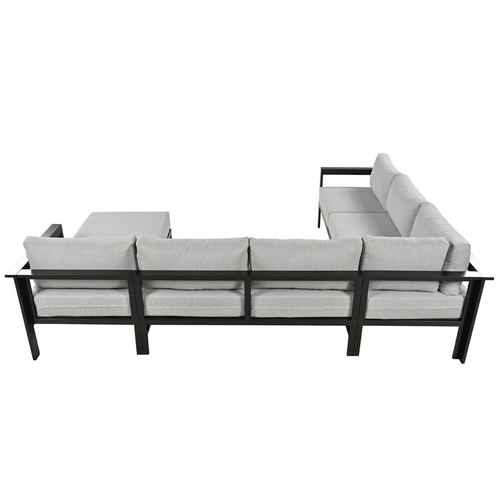 U-shaped Outdoor Modular Sofa Set with Metal Frame