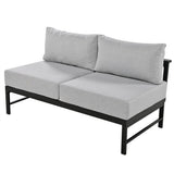 U-shaped Outdoor Modular Sofa Set with Metal Frame