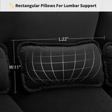 U-shaped Sectional Sofa with Chaise Lounge, Upholstered Furniture Sleeper Sofa Couch,Black
