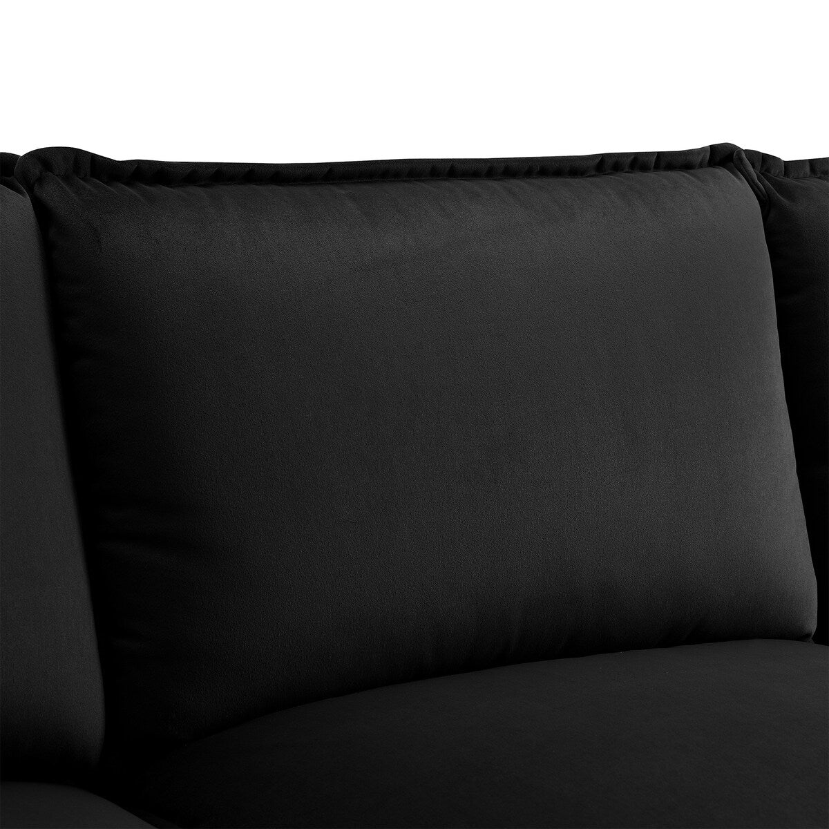 U-shaped Sectional Sofa with Chaise Lounge, Upholstered Furniture Sleeper Sofa Couch,Black