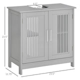 U-shaped design bathroom vanity with adjustable shelf