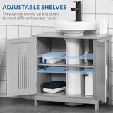 U-shaped design bathroom vanity with adjustable shelf