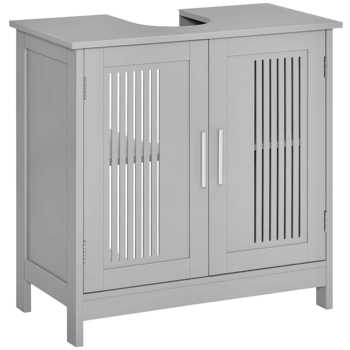 U-shaped design bathroom vanity with adjustable shelf