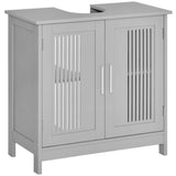 U-shaped design bathroom vanity with adjustable shelf