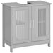 U-shaped design bathroom vanity with adjustable shelf