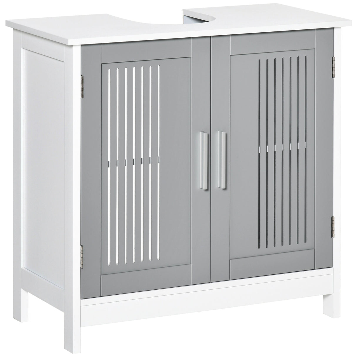 U-shaped design bathroom vanity with adjustable shelf