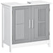 U-shaped design bathroom vanity with adjustable shelf