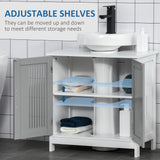 U-shaped design bathroom vanity with adjustable shelf