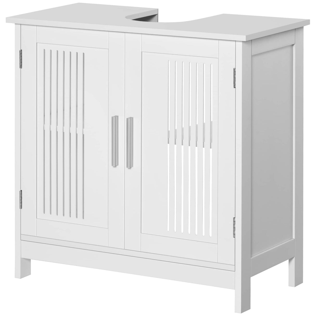 U-shaped design bathroom vanity with adjustable shelf