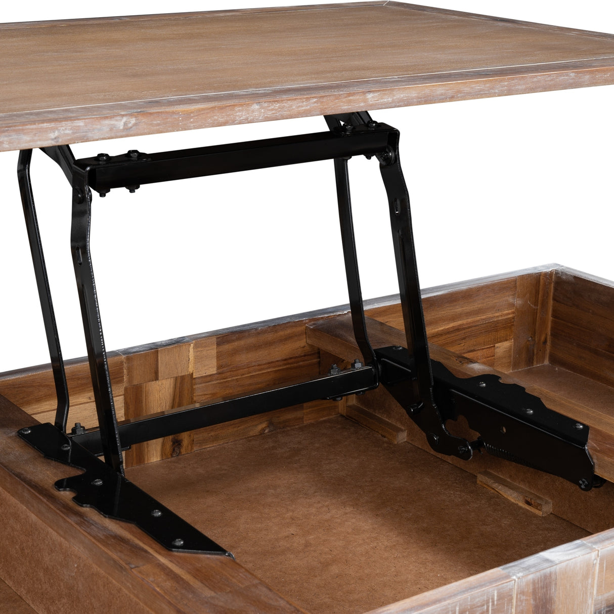 Lift Top Coffee Table with Inner Storage Space and Shelf