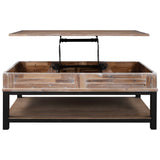 Lift Top Coffee Table with Inner Storage Space and Shelf