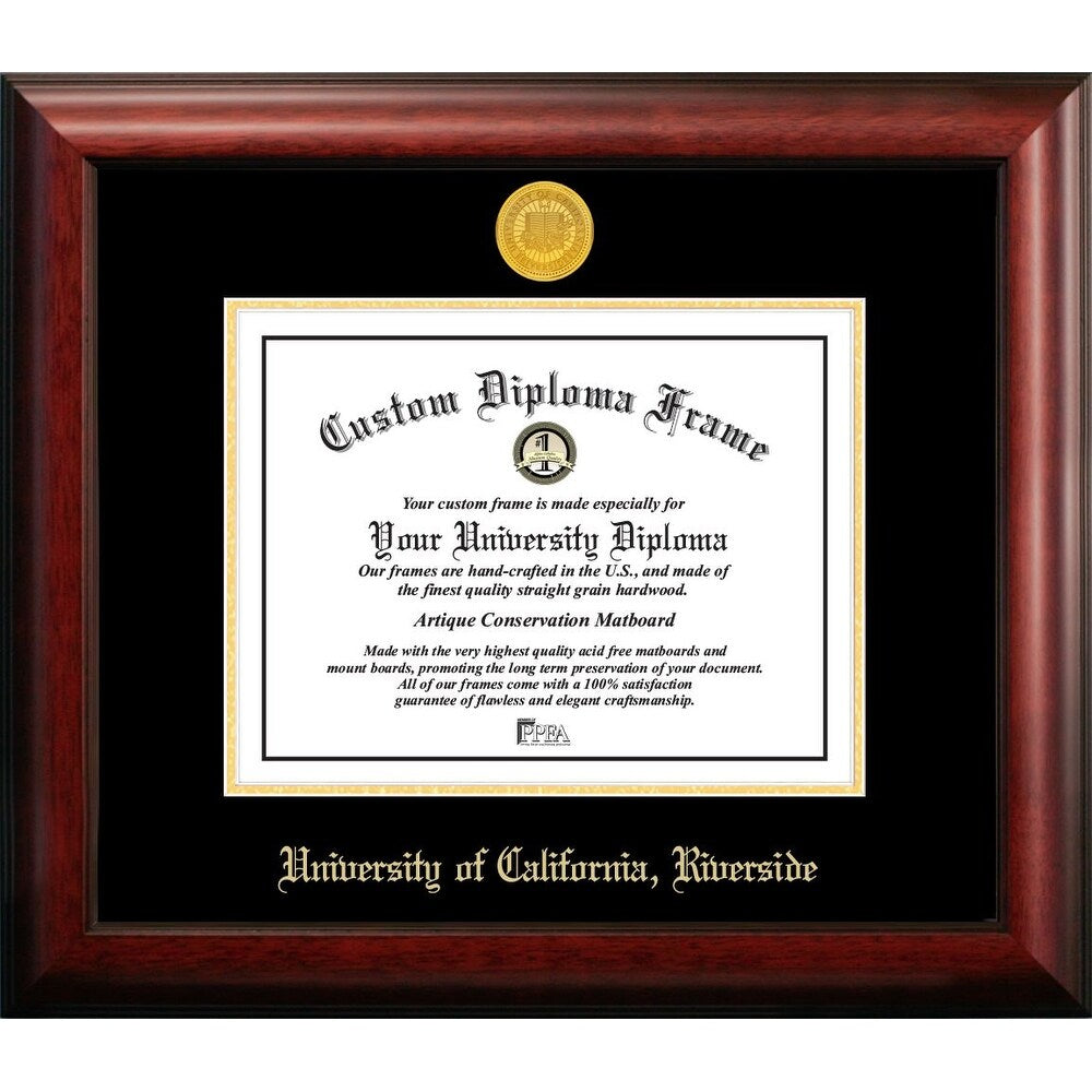 UC Riverside 11w x 8.5h Gold Embossed Diploma Frame