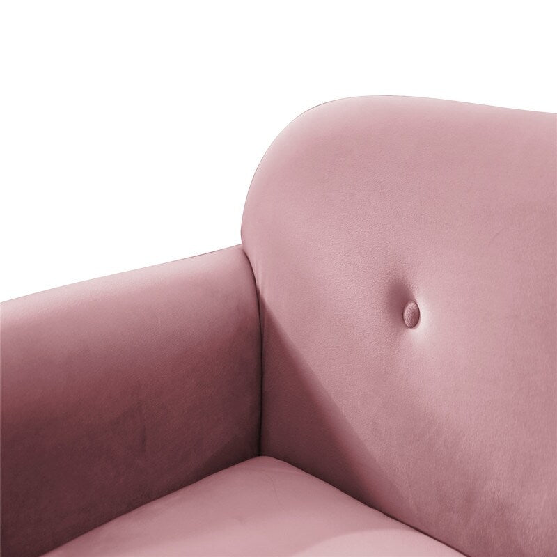 Deluxe Mid-Century Modern Two-Seat Velvet Sofa Loveseat