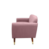 Deluxe Mid-Century Modern Two-Seat Velvet Sofa Loveseat