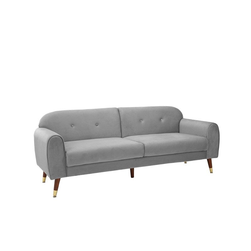 Deluxe Mid-Century Modern Two-Seat Velvet Sofa Loveseat