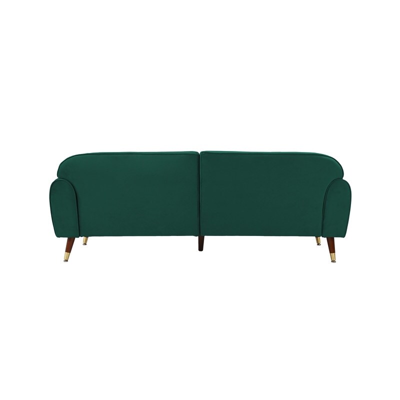 Deluxe Mid-Century Modern Two-Seat Velvet Sofa Loveseat