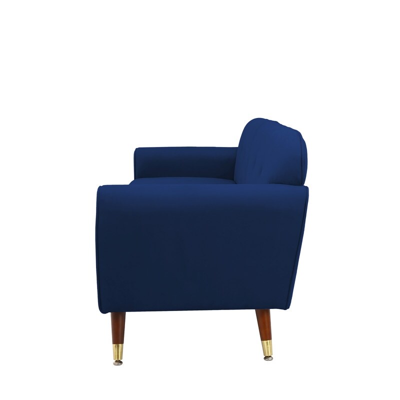 Deluxe Mid-Century Modern Two-Seat Velvet Sofa Loveseat
