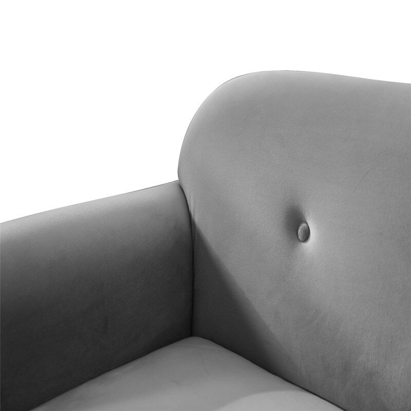 Deluxe Mid-Century Modern Two-Seat Velvet Sofa Loveseat